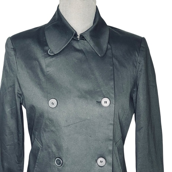 Bitten by Sarah Jessica Parker Women's Black Short Button Up Peacoat Jacket (M) - Picture 4 of 11